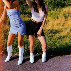 Black High Rise Jorts